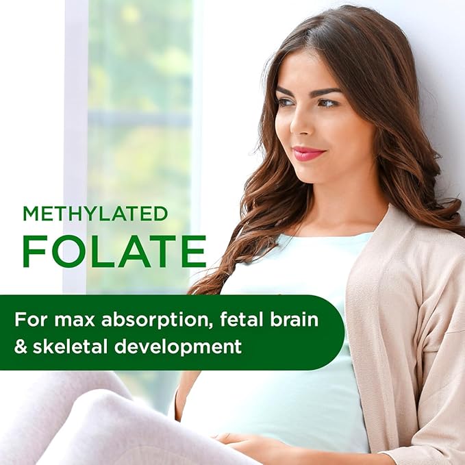 Emerald Labs Prenatal 1-Daily Multi - Prenatal Multivitamin with Methylated Folate, Iron, Whole-Food Blend & More - Soy-Free, Gluten-Free - 30 Vegetable Capsules