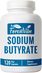 Sodium Butyrate Supplement 1200mg, Yielding 960mg Butyric Acid, 120 Vegan Capsules, 2 Month Supply, Non-GMO & Gluten Free Postbiotic Supplement