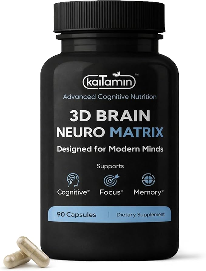 Brain Supplement for Memory & Focus – NSF Certified & Eurofins Tested Nootropic | Ginkgo Biloba, Huperzine A, Bacopa Monnieri, Phosphatidylserine, Caffeine-Free Vegan, 90 Capsules 3-Month Supply