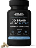 Brain Supplement for Memory & Focus – NSF Certified & Eurofins Tested Nootropic | Ginkgo Biloba, Huperzine A, Bacopa Monnieri, Phosphatidylserine, Caffeine-Free Vegan, 90 Capsules 3-Month Supply