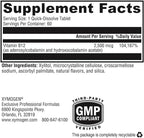 XYMOGEN Adeno+Hydroxo B12-2,500 mcg Non-Methylated Vitamin B12 - Nervous System & Cellular Energy Support - Quick-Dissolve Tablets - Fruit Punch Flavor - 60 Tablets