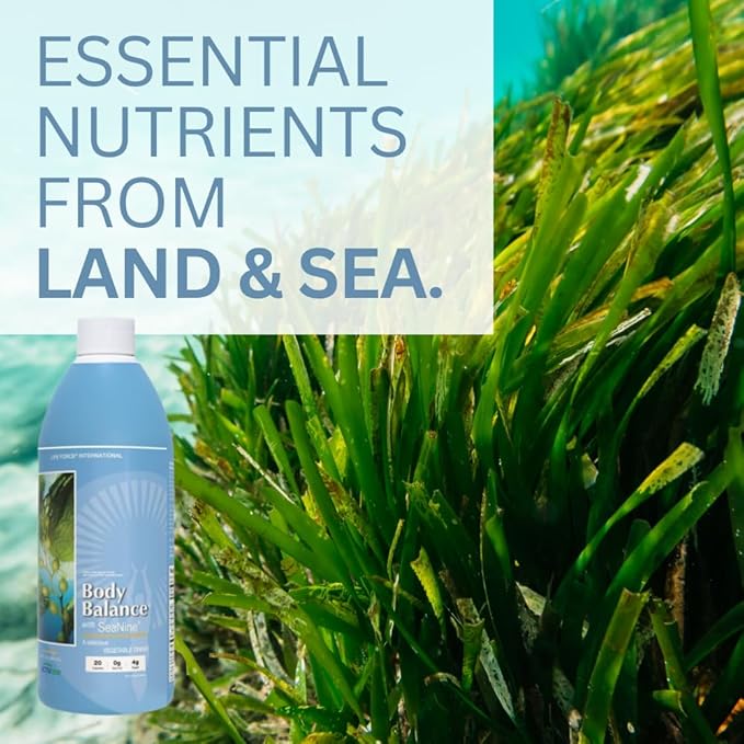 Youngevity Body Balance Land & Sea Plant Based Nutrition - Sea Vegetables, Kelp, Nori, Honey, Aloe Vera, and More - 75+ Nutrients w/Vitamins, Minerals, Amino Acids - (32 Fl Oz) (4)
