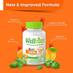 Wellvites Sugar Free Kids Immune Daily Gummy Vitamins - Vegan, Non-GMO - Vitamin C Gummies for Kids Immune Support, No Artificial Sweeteners, Gluten-Free, Gelatin-Free, 60 Count (30 Day Supply)