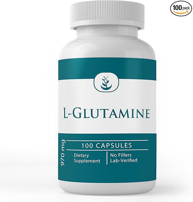 Pure Original Ingredients L-Glutamine Naturally Sourced Amino Acid, Non-GMO & Gluten-Free (100 Capsules)