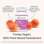 EZ Melts Women's Multi + Hair Growth - Daily Multivitamin for Women - Supports Healthy Energy Levels & Reduced Hair Shedding - Non-GMO & Vegan - Peach - 120 Dissolvable Tablets (60 Servings)