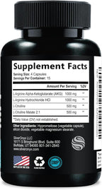 Extra Strength Nitric Oxide Booster - 3X Strength L-Arginine AKG & Citrulline Malate - Men & Women Premium Pre Workout Nitric Booster - Natural Energy & Muscle Support, Bottled in USA - 60 Capsules