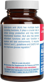 Alpha Lipoic Acid 300mg - Clinical Formula ALA Supplement for Liver Eye Brain Mitochondria Energy Antioxidant & Nerve Support - Non-GMO Soy Free & Easy to Swallow Softgels - 60 Servings