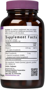 Bluebonnet Vitamin E 1000 IU Mixed Softgels, 100 Count