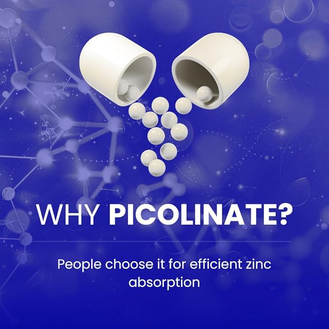 Ultimate Zinc Picolinate 30mg - 180 Capsules - Fast-Absorbing - 6 Month Supply - Vitamin Zinc Picolinate Supplements - Immune Support, Colds, Skin Health - Foundational Mineral - Vegetarian Capsules