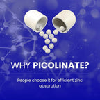 Ultimate Zinc Picolinate 30mg - 180 Capsules - Fast-Absorbing - 6 Month Supply - Vitamin Zinc Picolinate Supplements - Immune Support, Colds, Skin Health - Foundational Mineral - Vegetarian Capsules