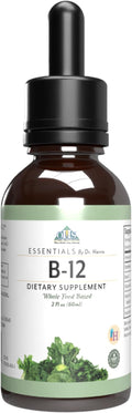 Optimal Health Systems Essential B-12 Drops | Whole Food B-12 for Energy, Red Blood Cell & Cognitive Support | Potent, Vegetarian, Gluten Free, Non-GMO – 60 mL