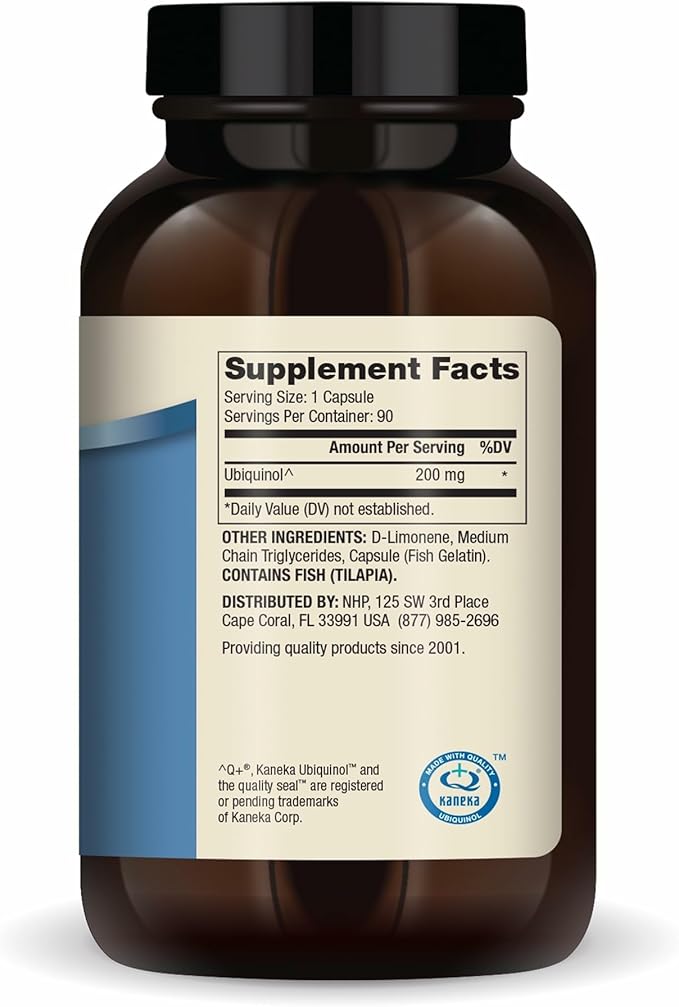 Dr. Mercola Ubiquinol - Supports Energy Production - Antioxidant Supplement - Non-GMO, Gluten-Free & Soy-Free - 90 Capsules (90 Servings) - 200 mg