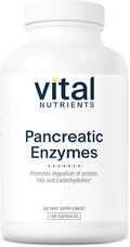 Vital Nutrients Pancreatic Enzymes 1000mg (Full Strength) - Pancreatin Digestion Supplement with Protease, Amylase & Lipase - Digestive Enzymes - Gluten, Dairy, and Soy Free - 180 Capsules