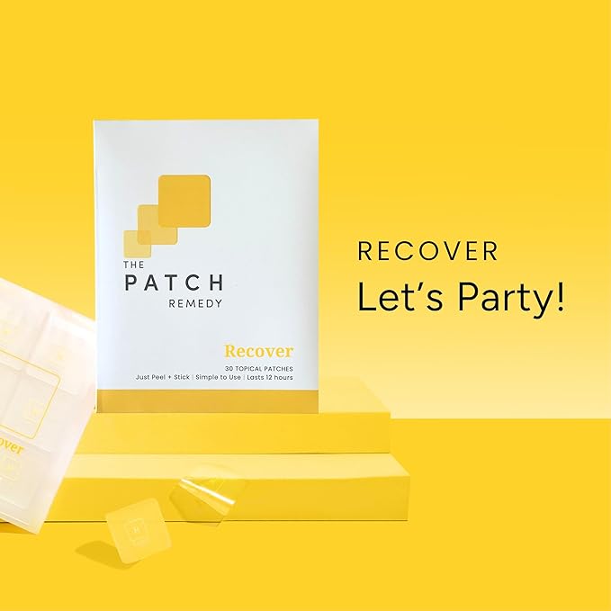 The Patch Remedy Recover Patch | Glutathione, Milk Thistle, NAC, Ginger, Ginseng & Prickly Pear | 30 Patches
