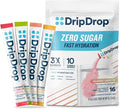 DripDrop Sugar Free Hydration Packets - Zero Classic Variety Pack - Single Serve Electrolytes Powder Drink Mix - Lemon Lime, Watermelon, Peach, Passion Fruit - Non-GMO, Gluten Free, Vegan - 16 Sticks