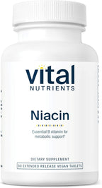 Vital Nutrients Niacin 500mg - Timed-Release Niacin Supplement for Men & Women - Vitamin B3 Supports Heart Health and Protein & Fat Metabolism - Gluten, Dairy, Soy Free - Non-GMO - 90 Tablets