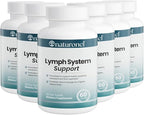 Lymph System Support (6 Pack) Natural Lymphatic Cleanse with D-Mannose, Cranberry, Hibiscus & Dandelion Extract | Non-GMO, Made in USA, GMP Certified - Lymphatic Drainage Supplements