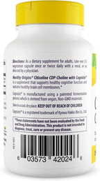 Healthy Origins Cognizin (Citicoline), 250 mg - Brain Supplement for Memory with Citicoline CDP Choline - Non-GMO, Vegan & Gluten-Free Supplement - 60 Veggie Capsules