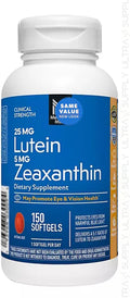 Members Mark Lutein with Zeaxanthin, 25 mg & 5 mg, (150 Count.) – Supports Eye & Vision Health, Blue Light Protection, USP Verified