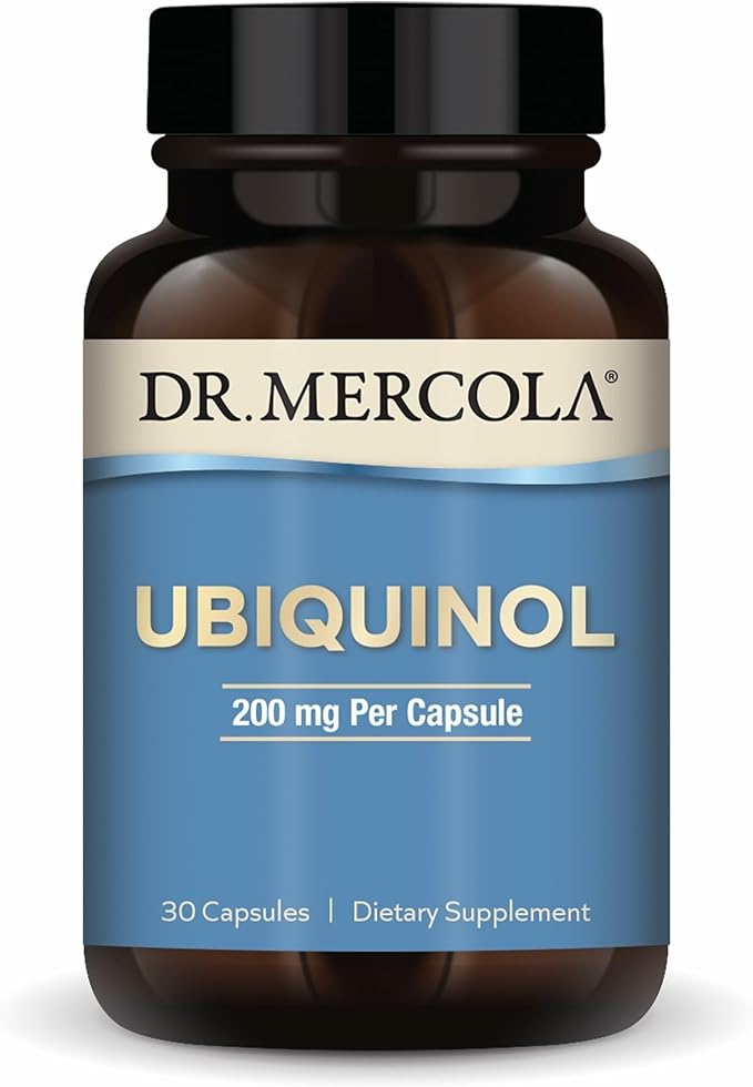 Dr. Mercola Ubiquinol - Supports Energy Production - Antioxidant Supplement - Non-GMO, Gluten-Free & Soy-Free - 30 Capsules (30 Servings) - 200 mg