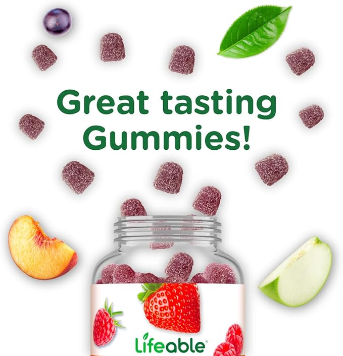 Lifeable Vitamin B6 Gummies | 100mg | Great Tasting VIT B6 Supplement | Vegan B6 Vitamins for Nerve Support Supplement | Vitamin B 6 for Adults, Men, Women | 60 Gummies (Pack of 2)