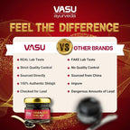 VASU Ayurveda Himalayan Shilajit Resin 400mg – Lab Tested Natural Energy Booster with Fulvic Acid & 85+ Trace Minerals – Pure Shilajit for Men & Women – 100 Days Supply for Strength & Stamina (2-Pack)