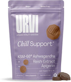 URVI® Chill Gummies – 120mg Apigenin + KSM-66 Ashwagandha + Reishi Mushroom Extract – Relaxation & Stress Relief – Vegan, Gluten-Free – Blood Orange Flavor, 60 Count