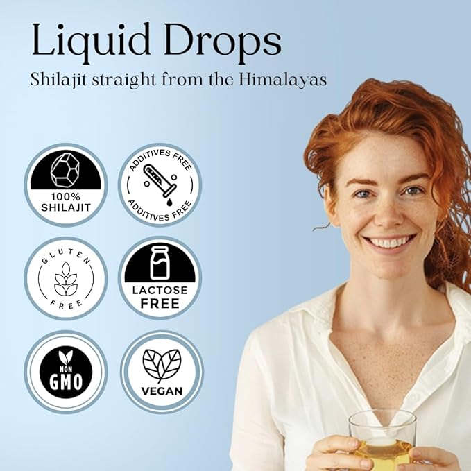 Pure Himalayan Shilajit ® Liquid Drops - The Purest Form of Shilajit, 99.9% Absorption for Immune Support, Energy Boost, Anti-Aging - Natural Trace Minerals & Fulvic Acid (50ml)