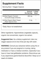 Swanson Organic Turmeric & Black Pepper Joint Health Supplement for Active Adults Seeking Anti-Inflammatory Support with Enhanced Bioavailability (60 Vegan Capsules, 3 Pack)