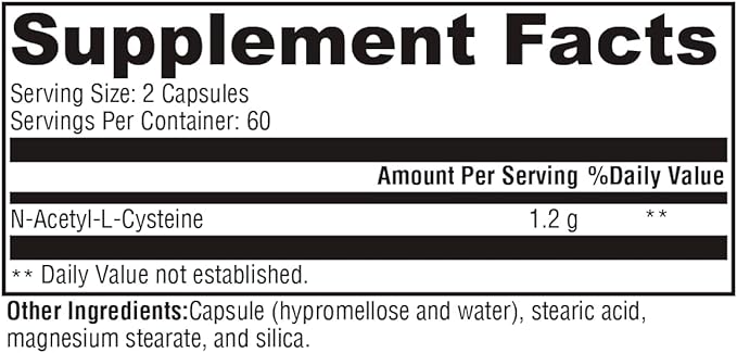 XYMOGEN NAC - 1200 mg per Serving - N-Acetyl-Cysteine Antioxidant Amino Acid - Supports Antioxidant Activity - Vegetarian, Non-GMO & Gluten Free - 120 Capsules