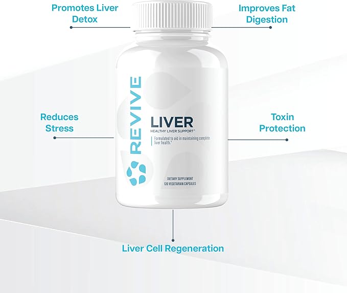 Revive MD Natural Liver Cleanse, Detox & Repair Supplement – Milk Thistle Liver Support Formula Promotes Healthy Liver Function & Helps Reduce Inflammation – 120 Capsules (30 Servings)