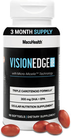 Eye Supplement for Athletes; Formula with Lutein, Zeaxanthin, and Meso-Zeaxanthin, Eye Supplements Omega 3, Essential Carotenoids for Eyes - (90 Softgels, 3 Month Supply)
