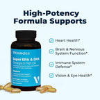 High-Potency, Super EPA/DHA Fish Oil 750mg of Essential Omega-3 Fatty Acids | EPA & DHA | Heart Health, Brain Health, Immune System Health