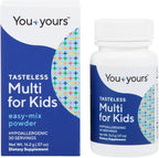 Tasteless Multivitamin Powder for Kids + Toddlers- No Sweeteners, Flavors, Colors or Preservatives. Add to Beverages or Food. Pure, Flavorless Children's Multivitamin Supplement. 30 Servings.