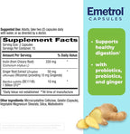 Emetrol Daily Digestive Support Capsules – Probiotic Prebiotic & Ginger Supplement for Gut Health, Bloating, Gas & Nausea Support – #1 Pharmacist Recommended Brand – 30 Capsules