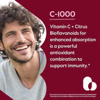 BESTVITE High Strength Vitamin C 1000mg (120 Vegetarian Capsules) with Citrus Bioflavinoids - No Stearates - Vegan - Non GMO - Gluten Free - Daily Antioxidant & Immune Support*