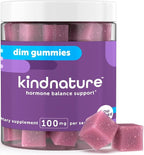 kindnature DIM Gummies 100mg – Hormone Balance Support for Women – Diindolylmethane Supplement for Estrogen Metabolism, Menopause & Skin Wellness – Vegan, Non-GMO, Gluten-Free – 60 Gummies