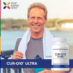 Stop Aging Now - Curcumin CoQ10 Complex - with Turmeric Root Extract - Antioxidant & Cardiovascular Support - 60 Softgels
