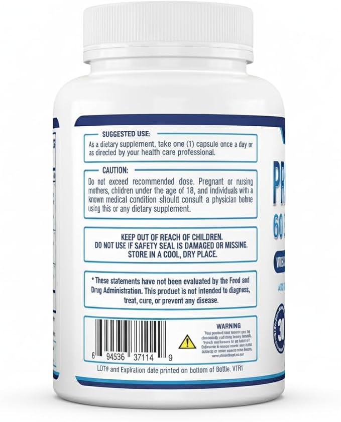 Purely Optimal Probiotics for Digestive Health, 60 Billion CFU – Delayed-Release with Digestive Enzymes & Organic Prebiotics – Bloating, Immune & Energy Support, 30 Caps