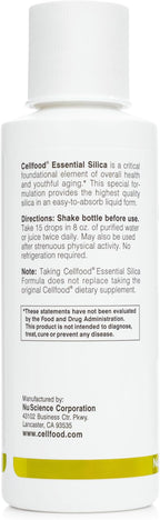 Silica Anti-Aging Formula - 4 fl oz - Supports Healthy Bones, Joints, Hair, Skin, Nails, Teeth & Gums - Easy to Absorb - Gluten & Thiaminase Free, Non-GMO - 30-Day Supply