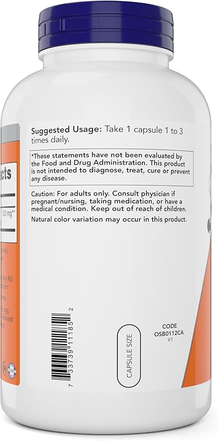 Now L-Lysine 500 mg, 360 Vegetarian Capsules