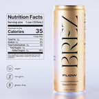 BRĒZ FLOW Lion’s Mane Mushroom Drink 12 Pack, Lemon Elderflower, Supports Mood & Focus, Non-Alcoholic Sparkling Adaptogen Drink, Functional Mushrooms, Feel Clear, Calm & Refreshed- 12 Fl oz Cans