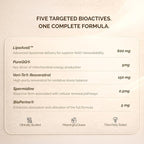 Evoria Morning Boost Capsules – Clinically Formulated – NAD+, Resveratrol, PQQ & Spermidine for Cellular Energy, Mitochondrial Support & Daily Vitality | 30 Servings