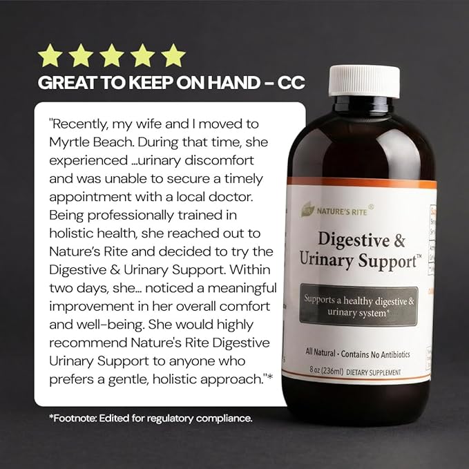 Nature's Rite Colloidal Silver Liquid, Digestive & Urinary Support, 45 ppm Silver Hydrosol for Immune Support (8 oz)