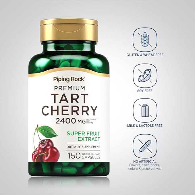 Piping Rock Tart Cherry Extract Supplement | 150 Capsules | Premium Super Fruit | Non-GMO, Gluten Free