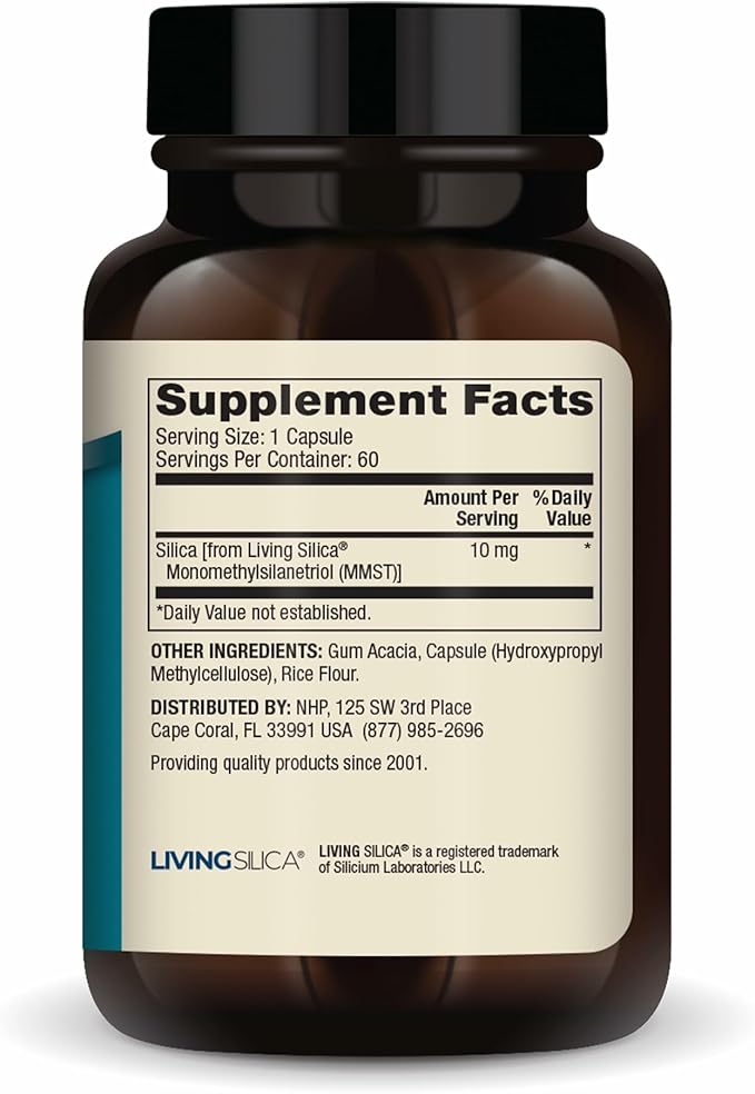 Dr. Mercola Silica Collagen Builder - Plant-Based Silica Supplement to Support Skin, Hair, Nail & Bone Health - Non-GMO, Gluten-Free & Soy-Free - 60 Capsules (60 Servings)