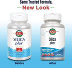 KAL Silica Plus, Silica Gel with Horsetail Extract, Healthy Hair, Skin & Nails Support, Maximum Absorption, Vibrant Hair, Glowing Skin Supplement, Vegan, Gluten Free, 90 Serv, 90 Quick Dissolve Tabs