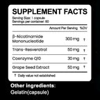 NMN Supplement with Resveratrol & CoQ10 – NAD Plus Booster for Cellular Energy, Mitochondrial Support & Healthy Aging, Anti Aging NAD Supplement for Men & Women, 60 Capsules