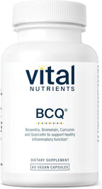 Vital Nutrients BCQ - Vegan Boswellia, Bromelain, Curcumin & Quercetin Supplement - Joint Support Supplement - Supports Sinus & Digestive Health - Gluten, Dairy, Soy Free - 60 Capsules