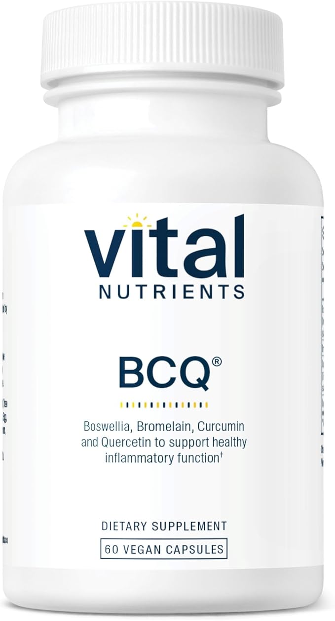 Vital Nutrients BCQ - Vegan Boswellia, Bromelain, Curcumin & Quercetin Supplement - Joint Support Supplement - Supports Sinus & Digestive Health - Gluten, Dairy, Soy Free - 60 Capsules
